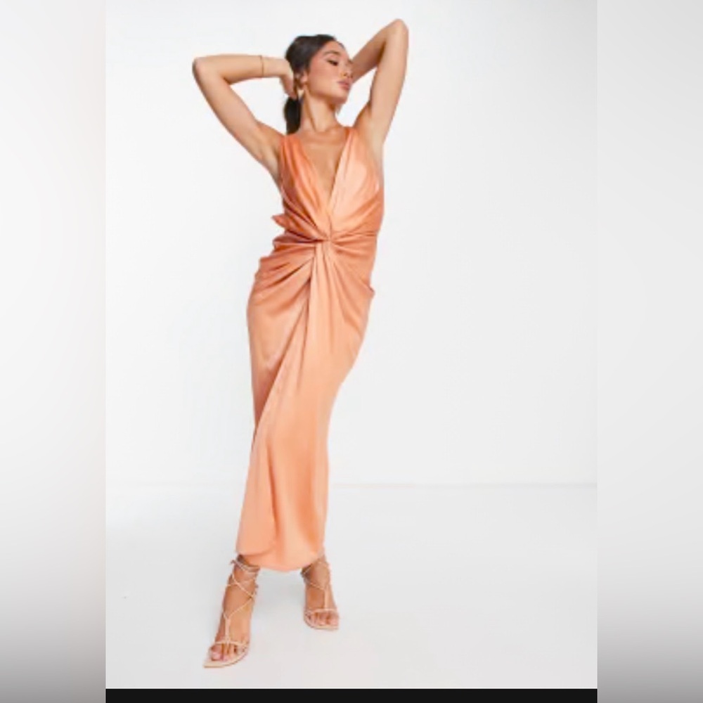 Elegant Peach Evening Gown